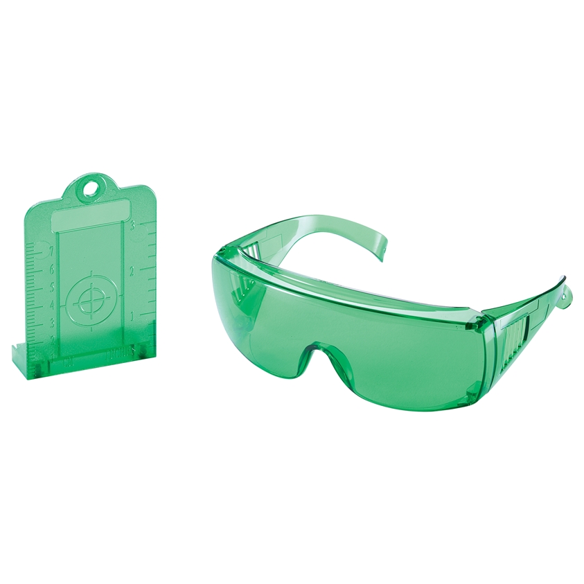 Laser Zieltafel und Sichtbrille, grün