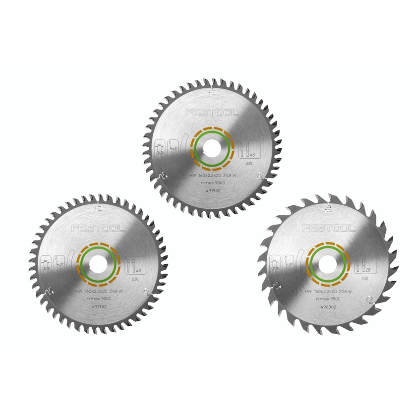 Assortiment de lames de scie circulaire KSB-SORT/3 W 160x2,2