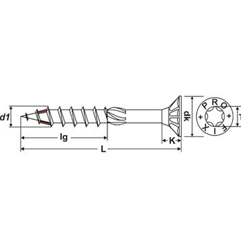 Vis pour constructions en bois PRO-CUT® Inox A2