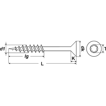 Vis pour constructions en bois PROFIX HCR 1.4529