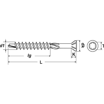 Vis Drillspan autoperceuses tête fraisée 60°