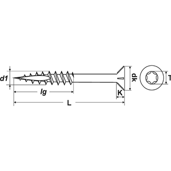 Vis Drillspan autoperceuses tête fraisée Inox A4