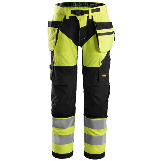 6932 FlexiWork Hi-Vis Arbeitshose mit Holstertaschen, Klasse 2, EN 14404, 20471