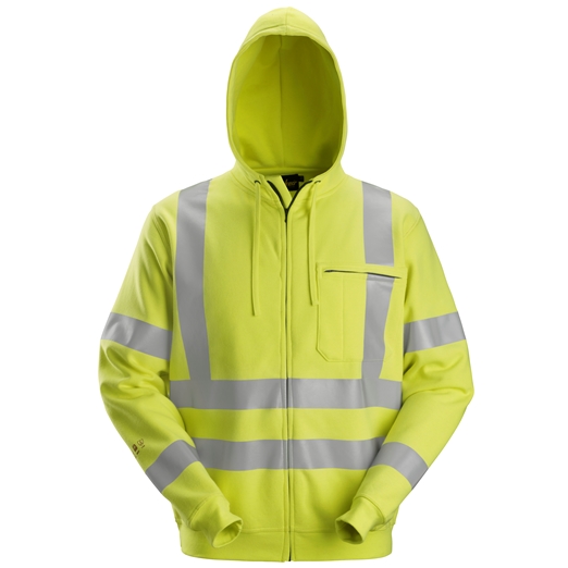 2865 ProtecWork, Sweat-shirt à capuche à fermeture à glissière pleine longueur, Classe 3