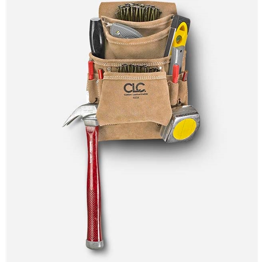Gürteltasche für Nägel und Werkzeug aus Leder