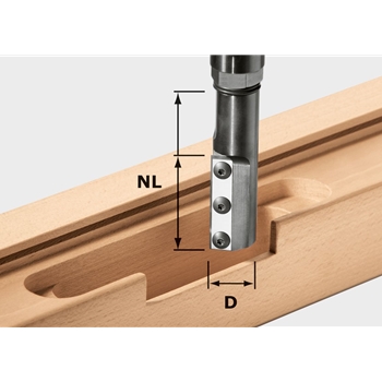 Wendeplatten-Nutfräser HW einschneidig mit Grundschneide