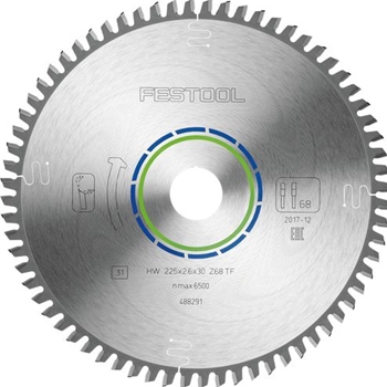 Lame de scie circulaire ALUMINIUM/PLASTICS HW 225x2,6x30 TF68
