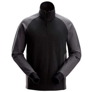 2841 Sweat-shirt bicolore demi-zippé