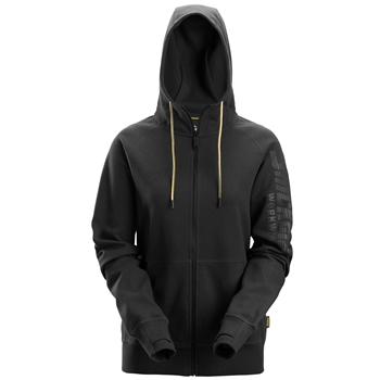2877 Sweat-shirt à capuche avec logo et fermeture à glissière pleine longueur pour femme