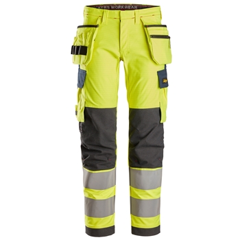 6268 ProtecWork, Stretch-Arbeitshose, Holstertaschen, Warnschutzklasse 2