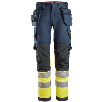 6274 ProtecWork, Stretch Work Trousers Holster Pockets, High-Vis Class 1