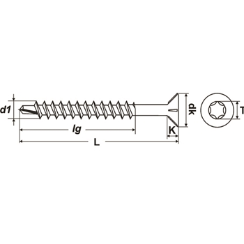 Vis Drillspan autoperceuses PROFIX tête blanche