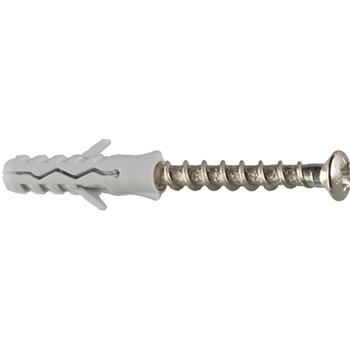 Vis pour plinthes Pozidriv avec chevilles PROFIX