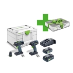 Schrauber- und Bohrer-Set TID 18 4,0 I-Set T18 Organizer Edition